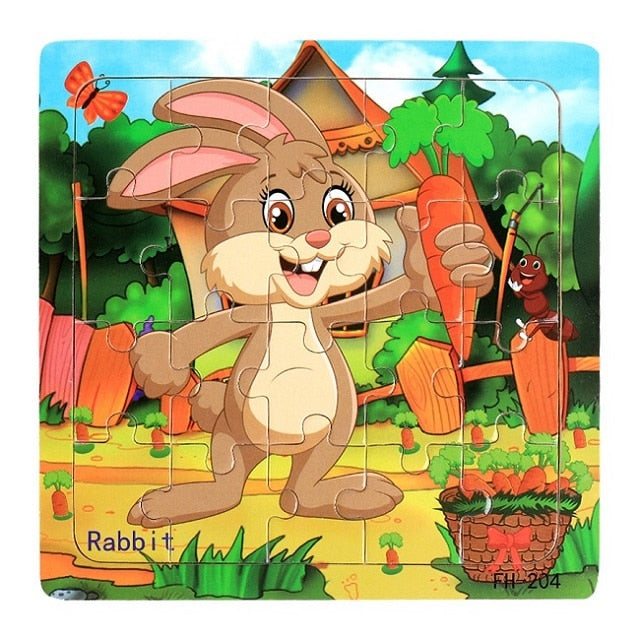 Wooden Puzzle Children Baby Educational Learning Toys