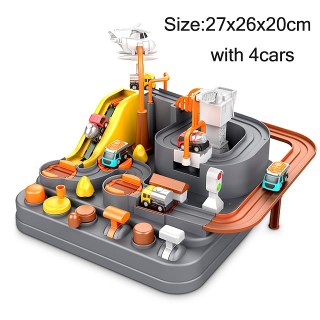 Electric Track Parking Building Car Toy Racing