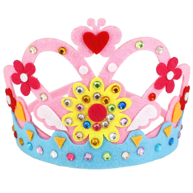 Creative DIY Craft Toys Sequins Crown Flower