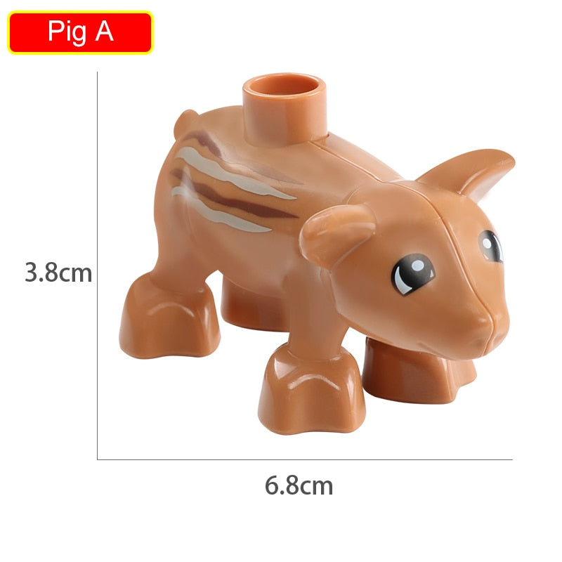 75 Styles Big Size Building Blocks Animal Accessories