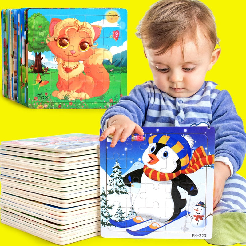 Wooden Puzzle Children Baby Educational Learning Toys