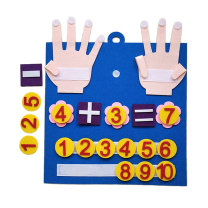 Felt Montessori Math Toy Children Finger Numbers