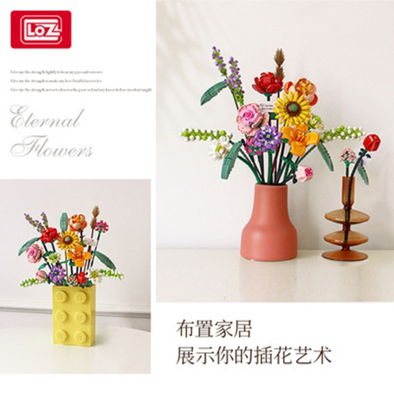 Flowers DIY decoration blocks Home decoration