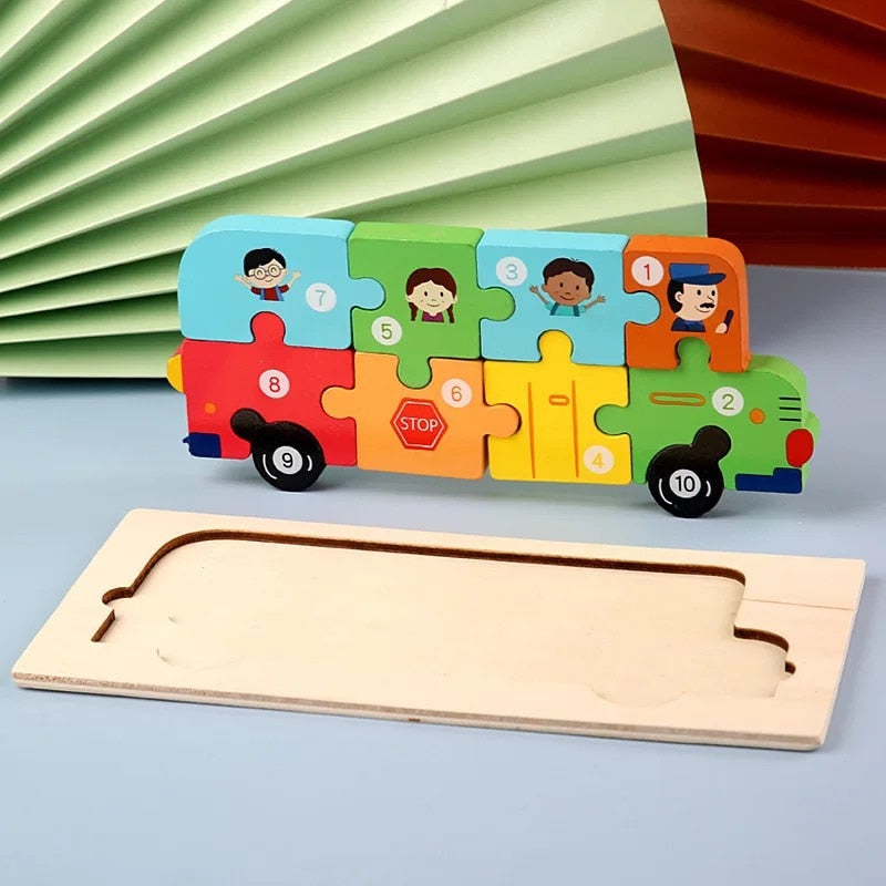 New Kid Jigsaw Board 3D Wooden For Toddlers