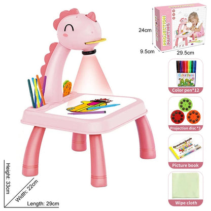 Children LED Projector Drawing Board Kids