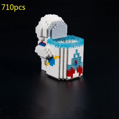 Mini Micro Rocket Building Blocks Space Moon Satellite