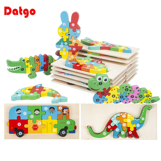 New Kid Jigsaw Board 3D Wooden For Toddlers