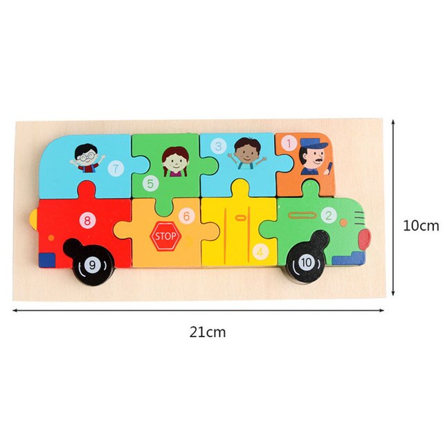 Kids Montessori Toy Worm Eat Fruit Wooden Puzzle