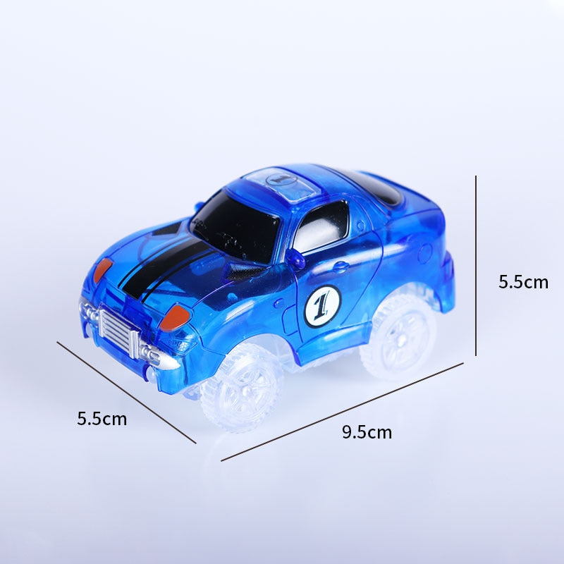 Magical Track Racing Cars With Colored Lights