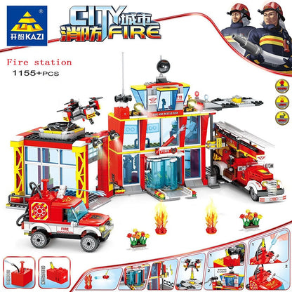 Building Blocks City Fire Station Model