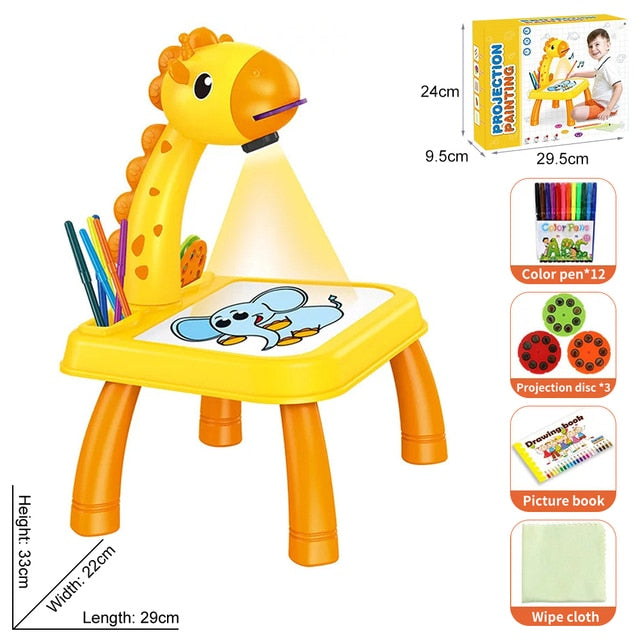 Children LED Projector Drawing Board Kids