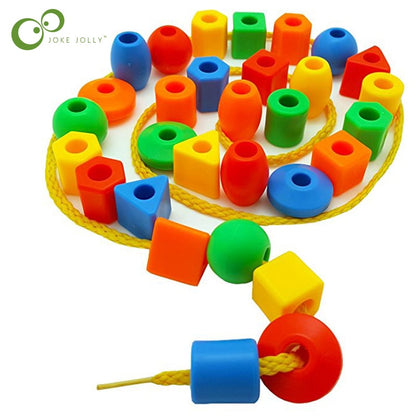 Toys Geometric figure beads Stringing Threading Beads Game