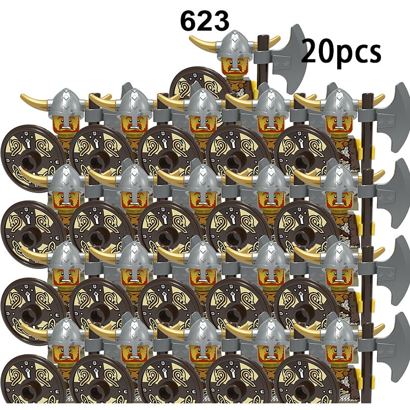 Medieval Military Sets Figures Building Blocks Helmets