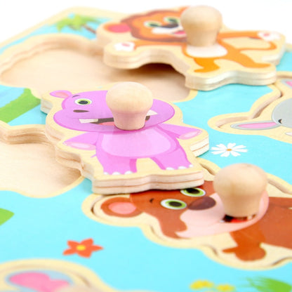 New Montessori Toys Wooden Puzzle Cartoon