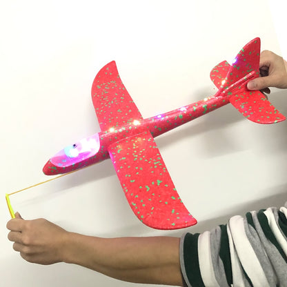 50CM Big LED Flash Foam Plane Glider Hand Throw Light