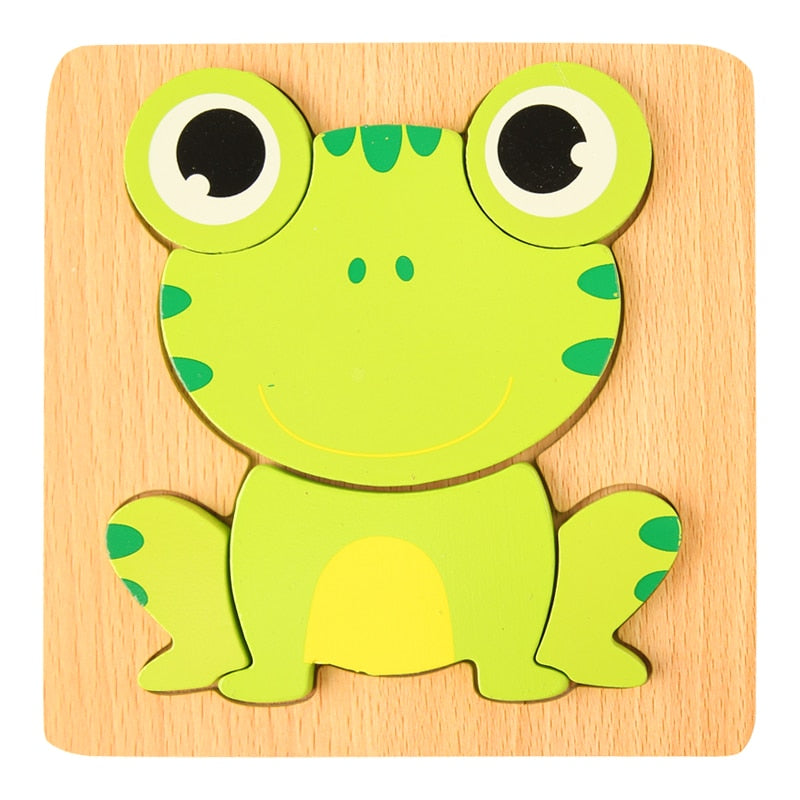 High Quality 3D Wooden Puzzles Educational Cartoon