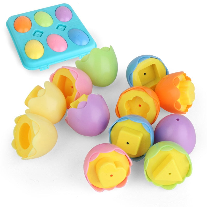 Montessori Baby Toys Smart Eggs 3D Puzzle