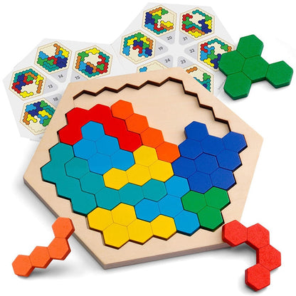 Baby Montessori Toys  Wooden Puzzle Tangram