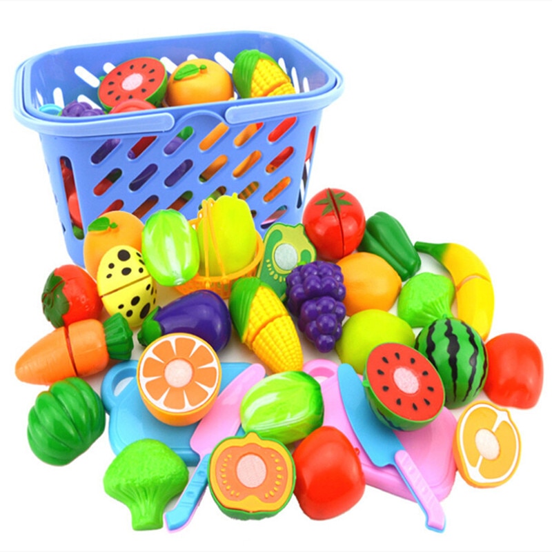 Cutting Fruits Vegetables Pretend Play kids Kitchen Toys