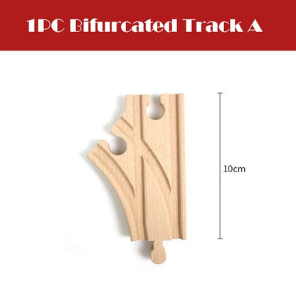 Beech wooden railway track accessories