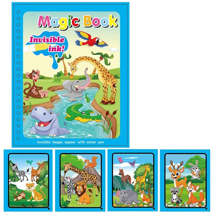 Animal Zoo Princess Magic Water Drawing Book