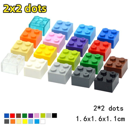 DIY Thick Figures Bricks 2x2 Dots Building Blocks