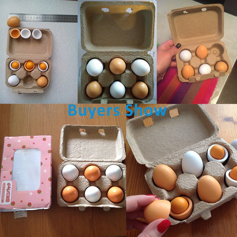 Simulation Wooden Eggs Toys