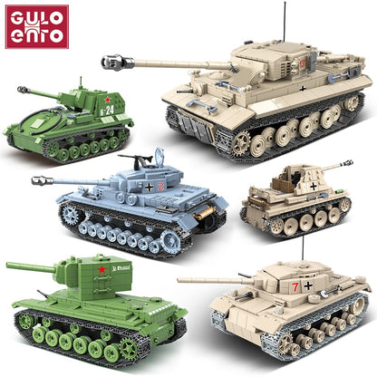 Tank Soldier Police Building Blocks Toys