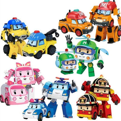 Acion Figure 6 Styles Robocar Korea Robot Car