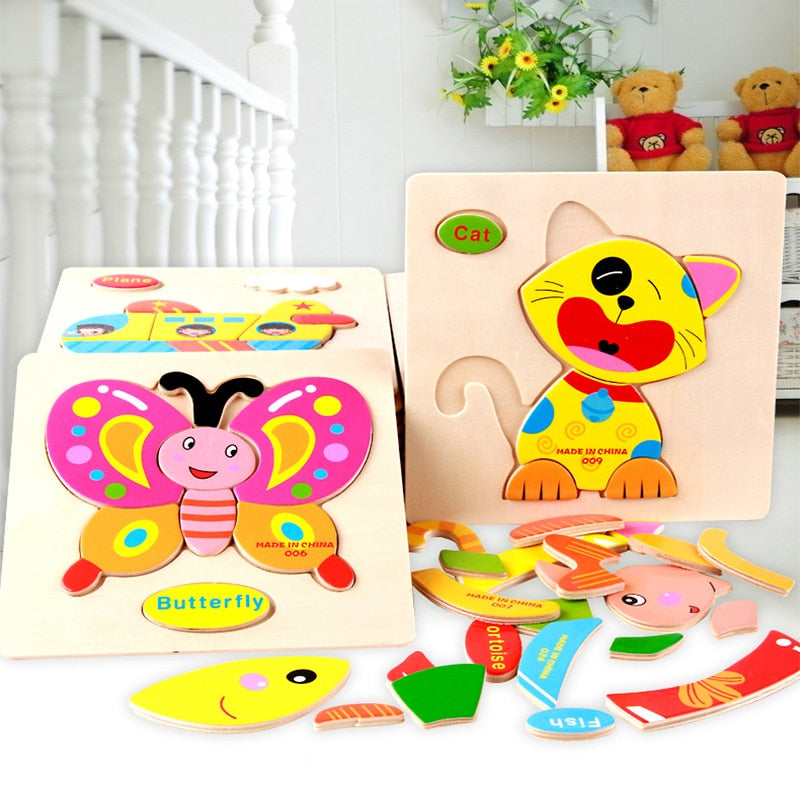 Kids 3D Puzzles Jigsaw Wooden Toys