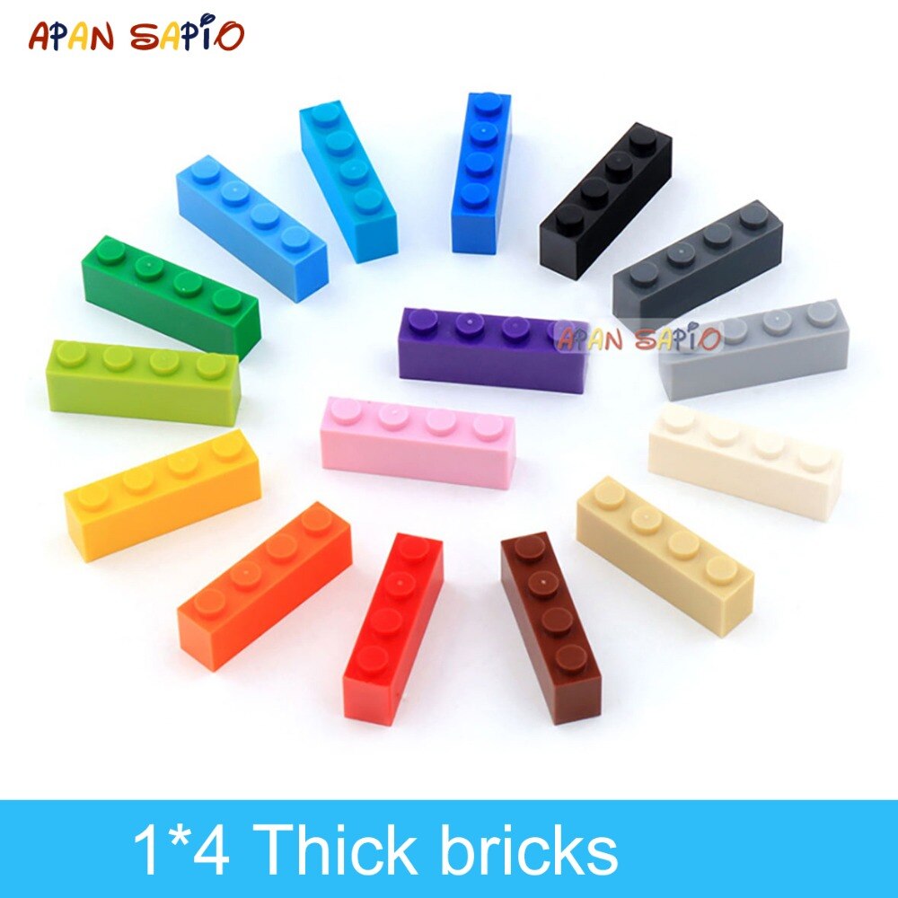 Building Blocks Thick Figures Bricks 1x4 Dots Educational