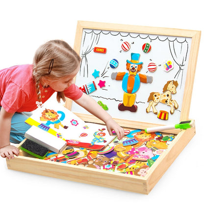 Wooden Multifunction Children Animal Puzzle Writing