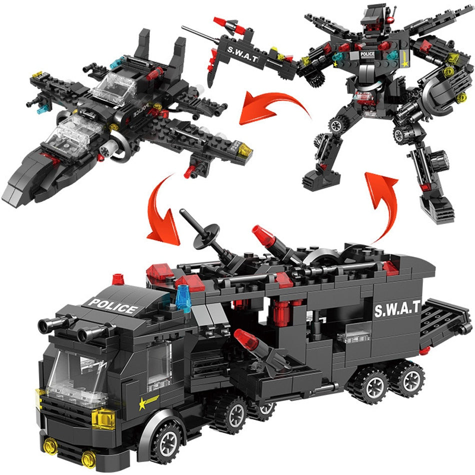 City Police Station Car Building Blocks