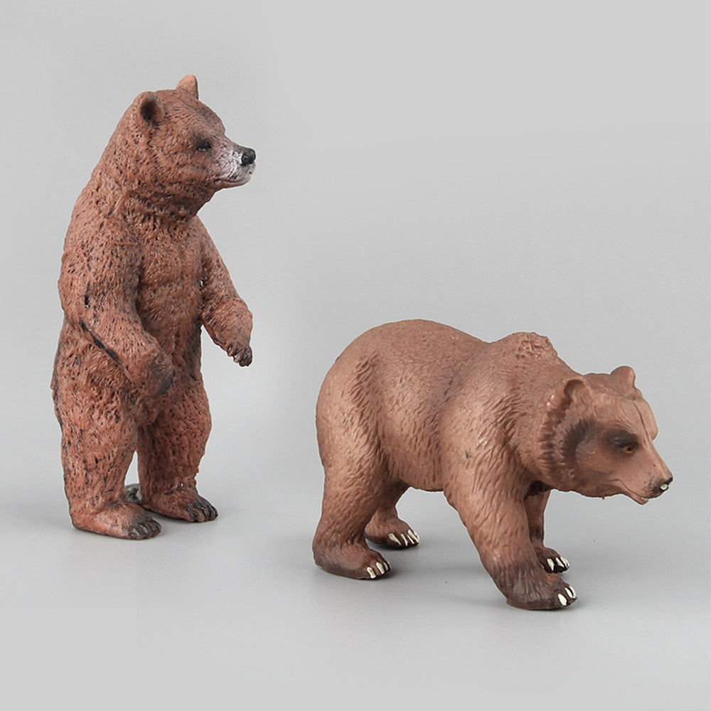 Simulation Wild Life Bears Toys Children