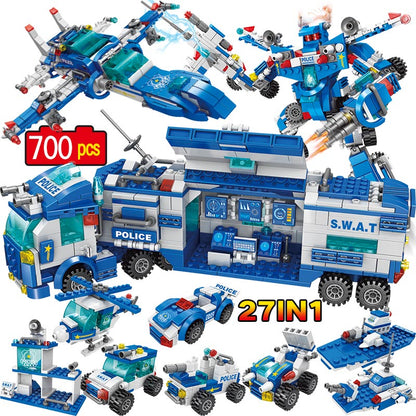 City Police Station Car Building Blocks