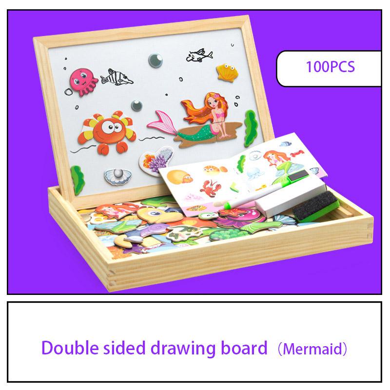 Wooden Multifunction Children Animal Puzzle Writing