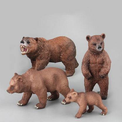 Simulation Wild Life Bears Toys Children