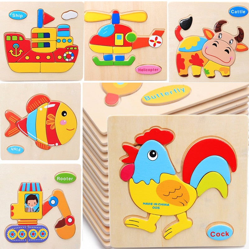 Kids 3D Puzzles Jigsaw Wooden Toys