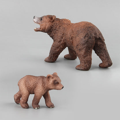 Simulation Wild Life Bears Toys Children