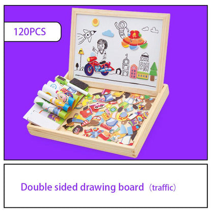 Wooden Multifunction Children Animal Puzzle Writing