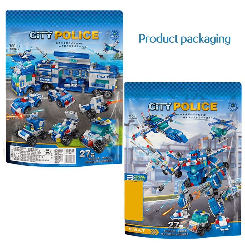 City Police Station Car Building Blocks