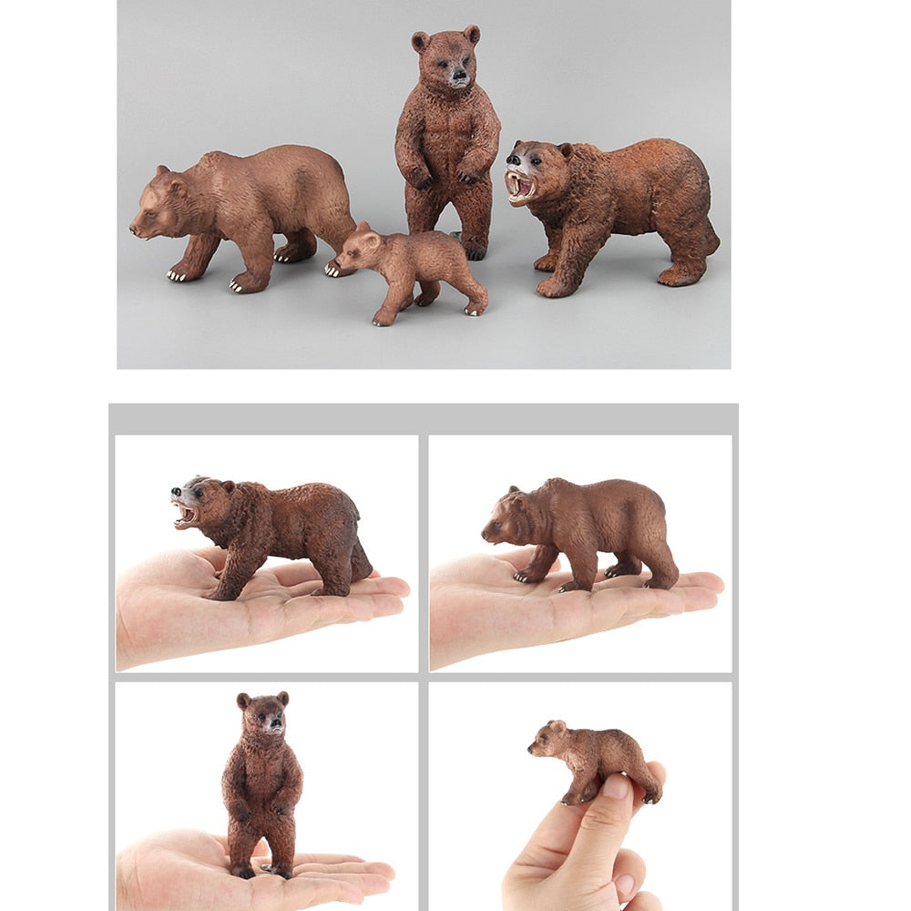 Simulation Wild Life Bears Toys Children