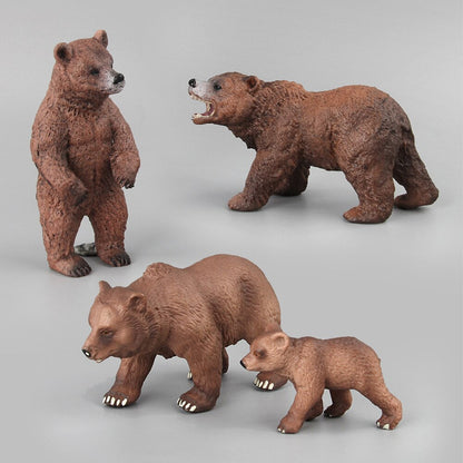 Simulation Wild Life Bears Toys Children