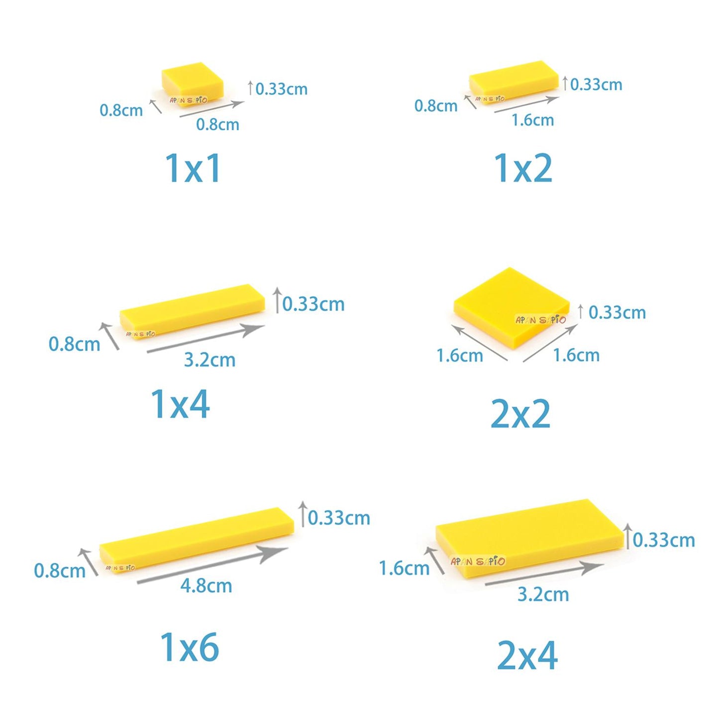 Blocks Thin Figure Bricks Smooth Dots Educational