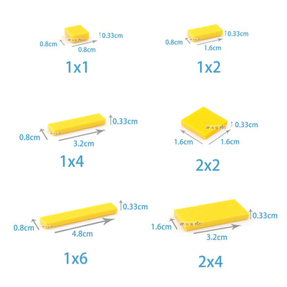 Blocks Thin Figure Bricks Smooth Dots Educational