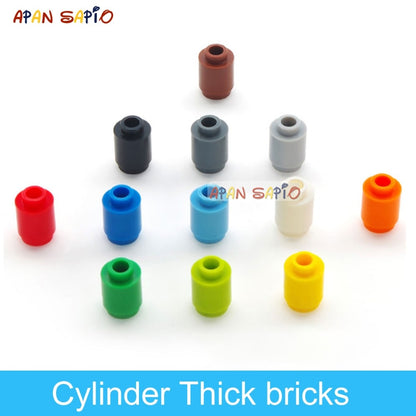 DIY Building Blocks Figures Bricks Cylinder