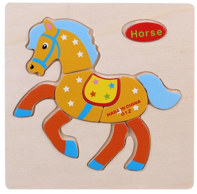 Kids 3D Puzzles Jigsaw Wooden Toys