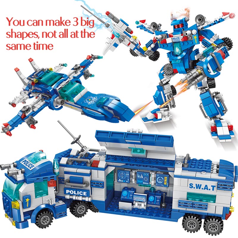 City Police Station Car Building Blocks