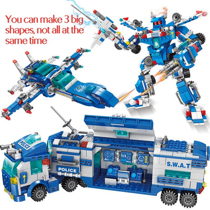 City Police Station Car Building Blocks