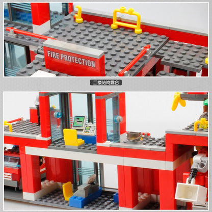 Building Blocks City Fire Station Model